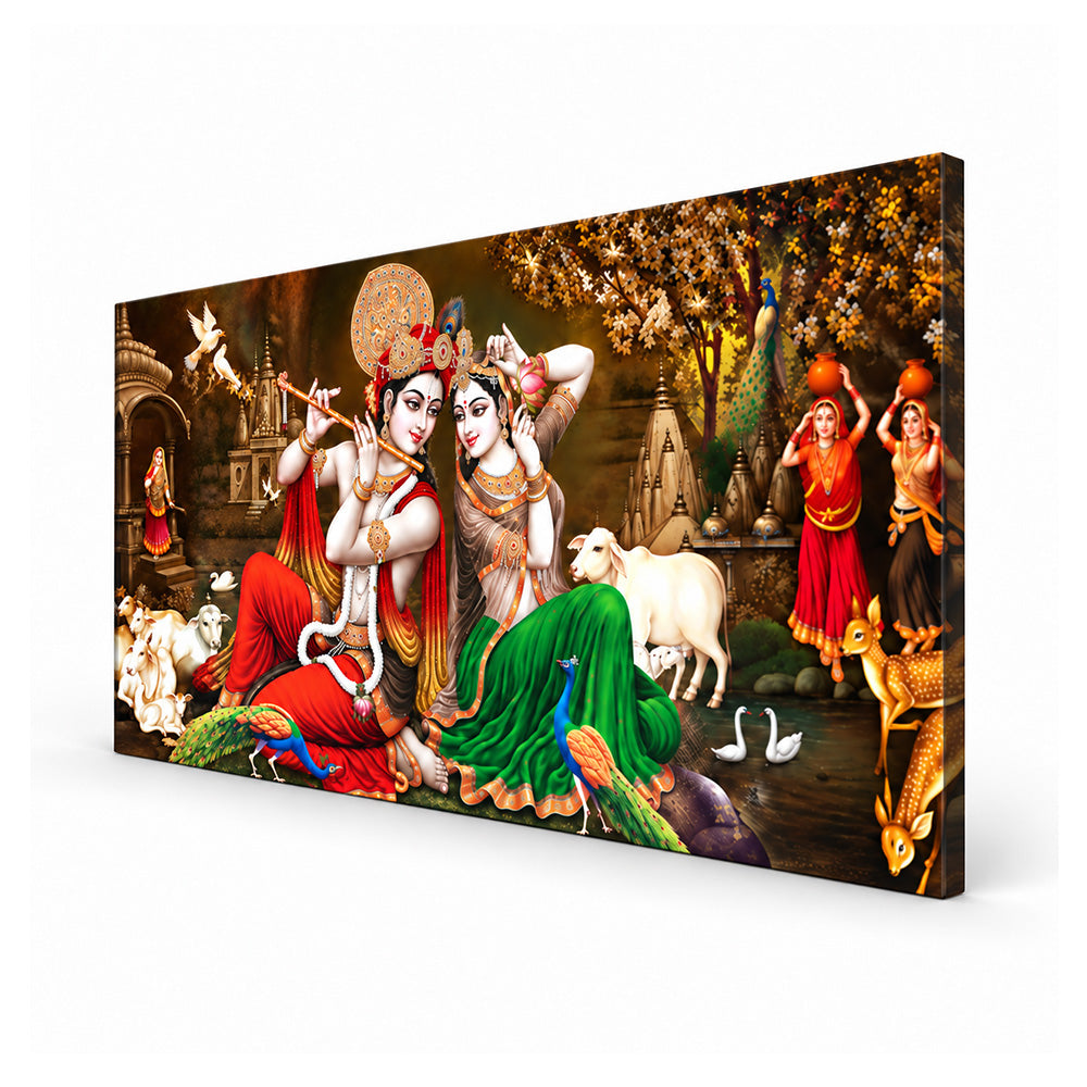 Classic Radha Krishna Premium Canvas Wall Painting