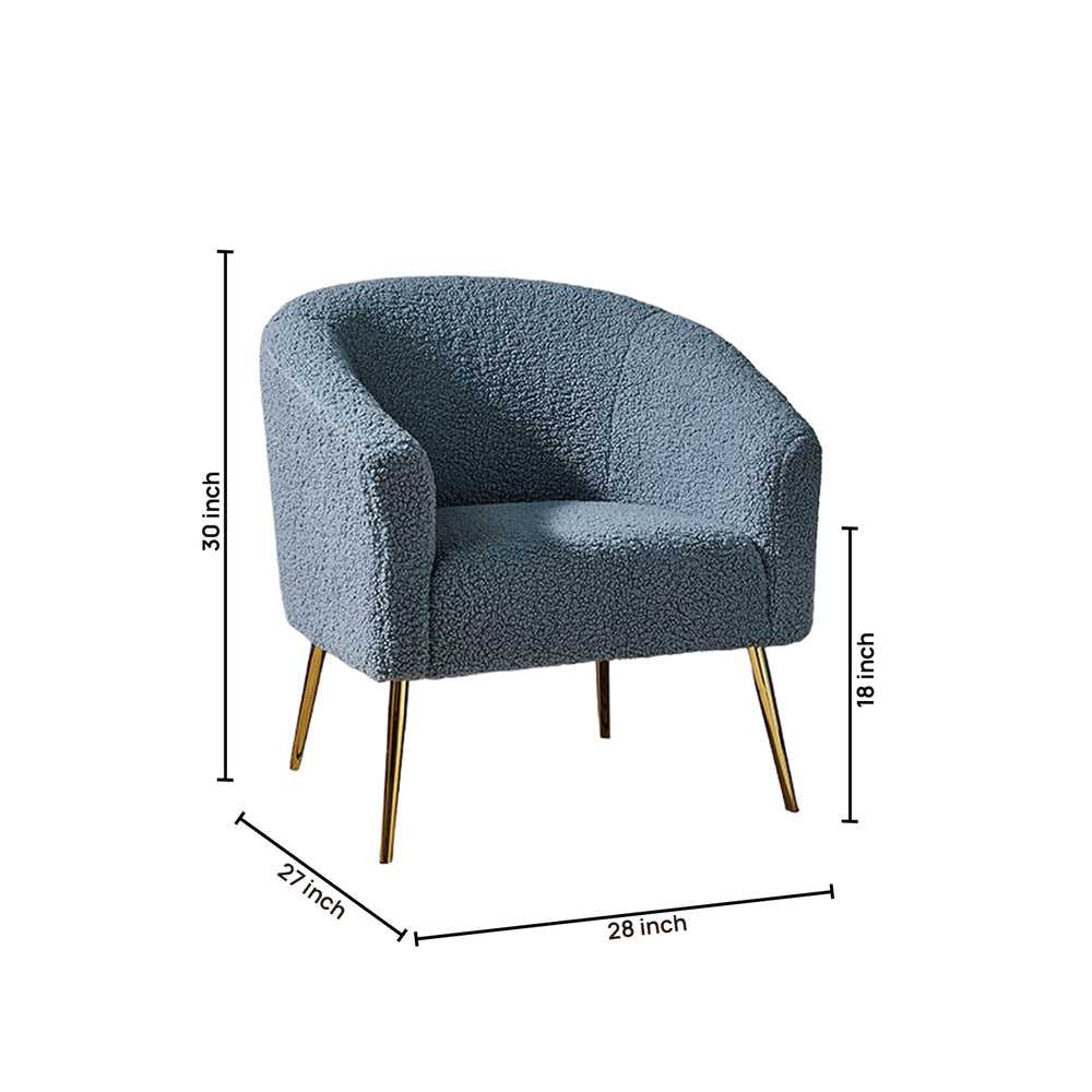 Herrin Accent Chair Blue | Scandinavian Accent Chair Blue