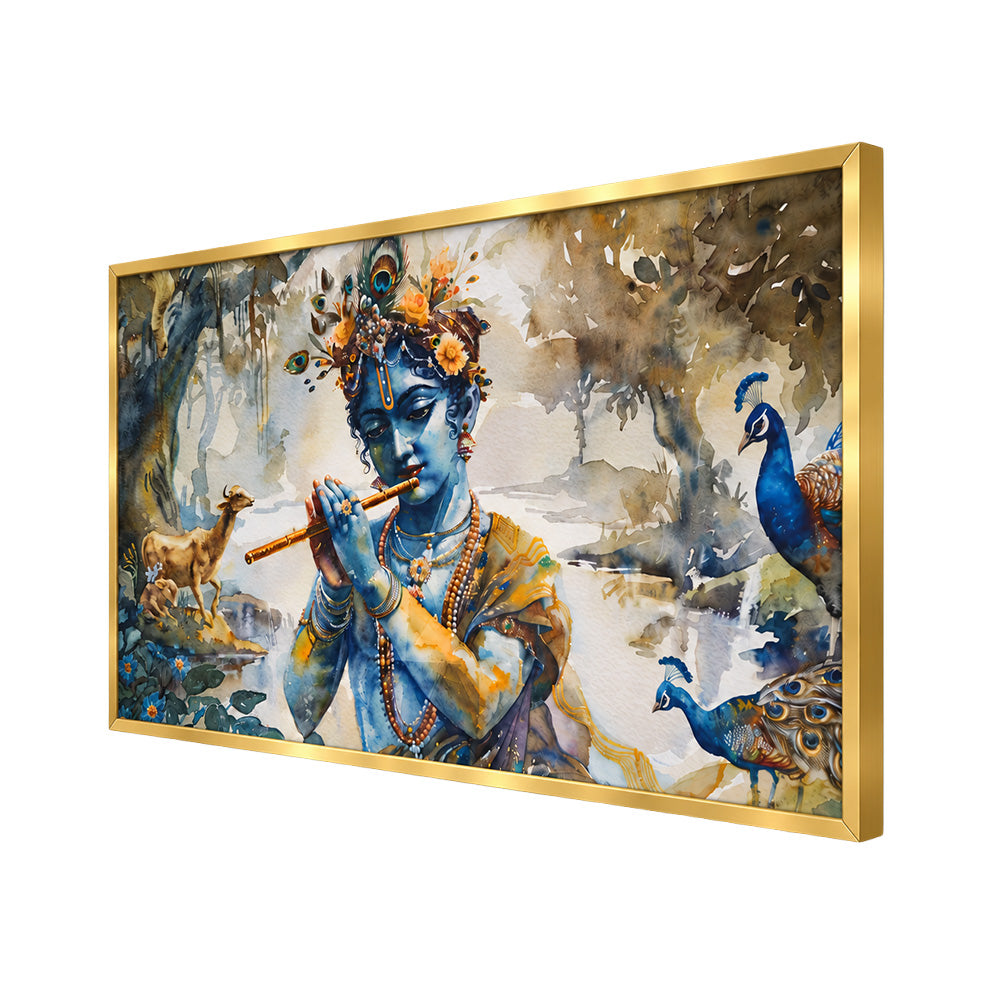 Radha Krishna Hindu God Canvas Wall Painting