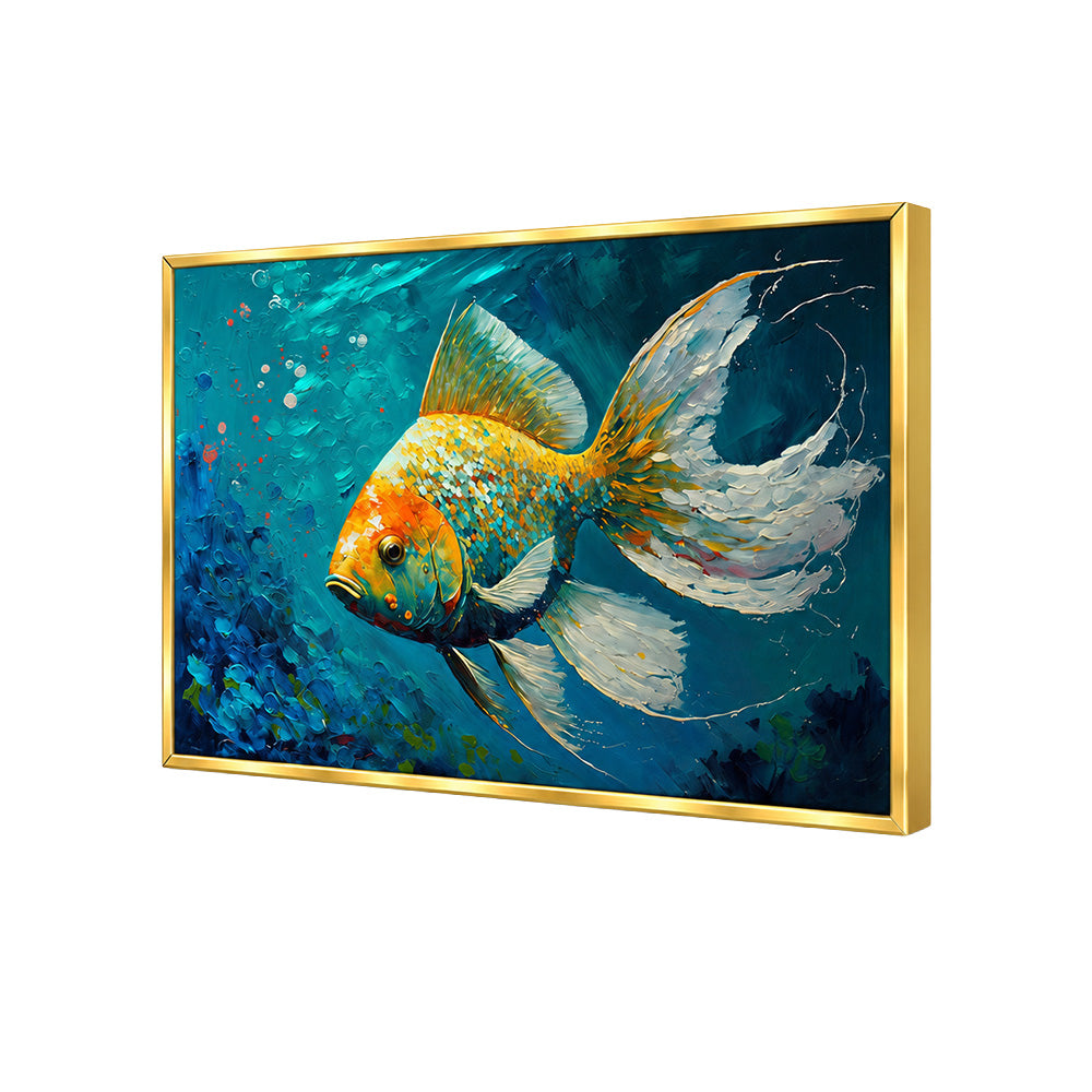 Sea Turtle Underwater Canvas Wall Painting