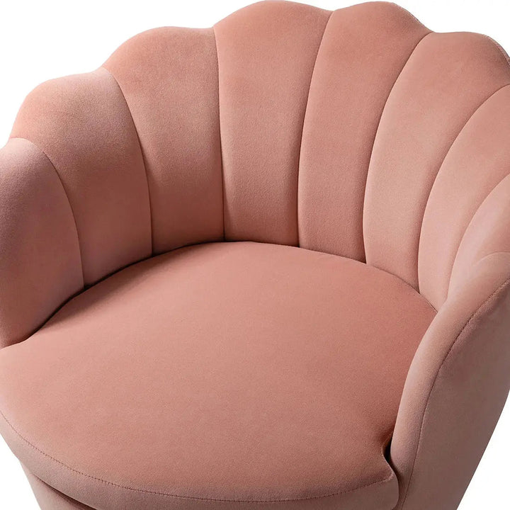 Shell Motif Accent Chair – Pink