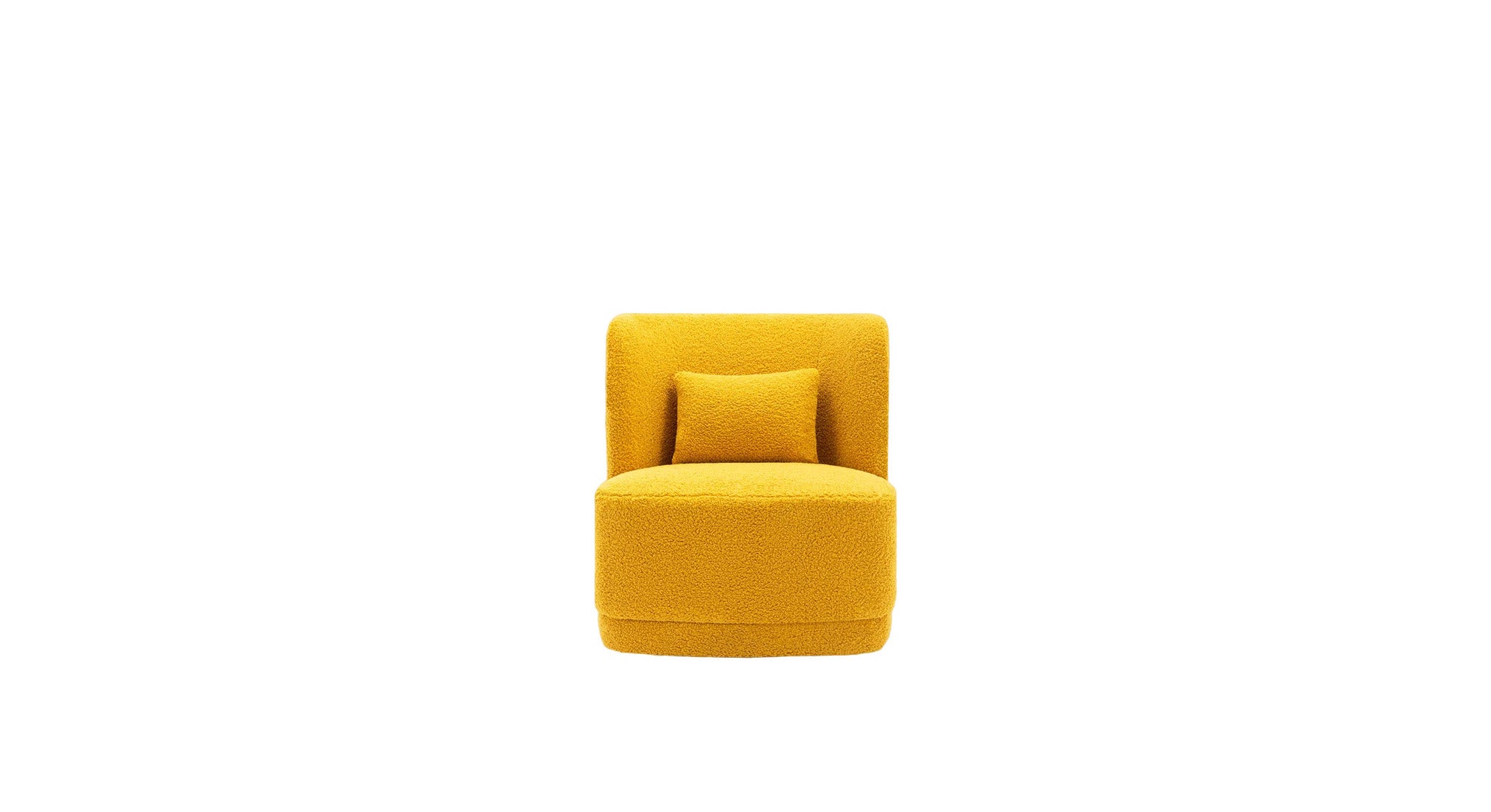 Deeda Barrel Chair Yellow | Upholstered Barrel Accent Chair Sun Yellow