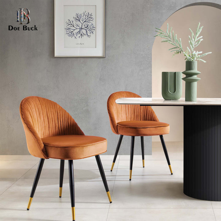 Momence Accent Chair Orange | Luxury Lounge Accent Chair Amber Orange