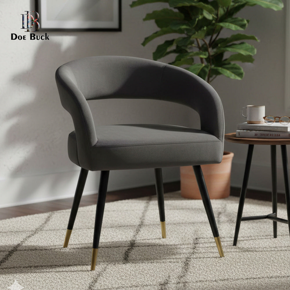 Bentlee Accent Chair Black | Upholstered Accent Chair Jet Black