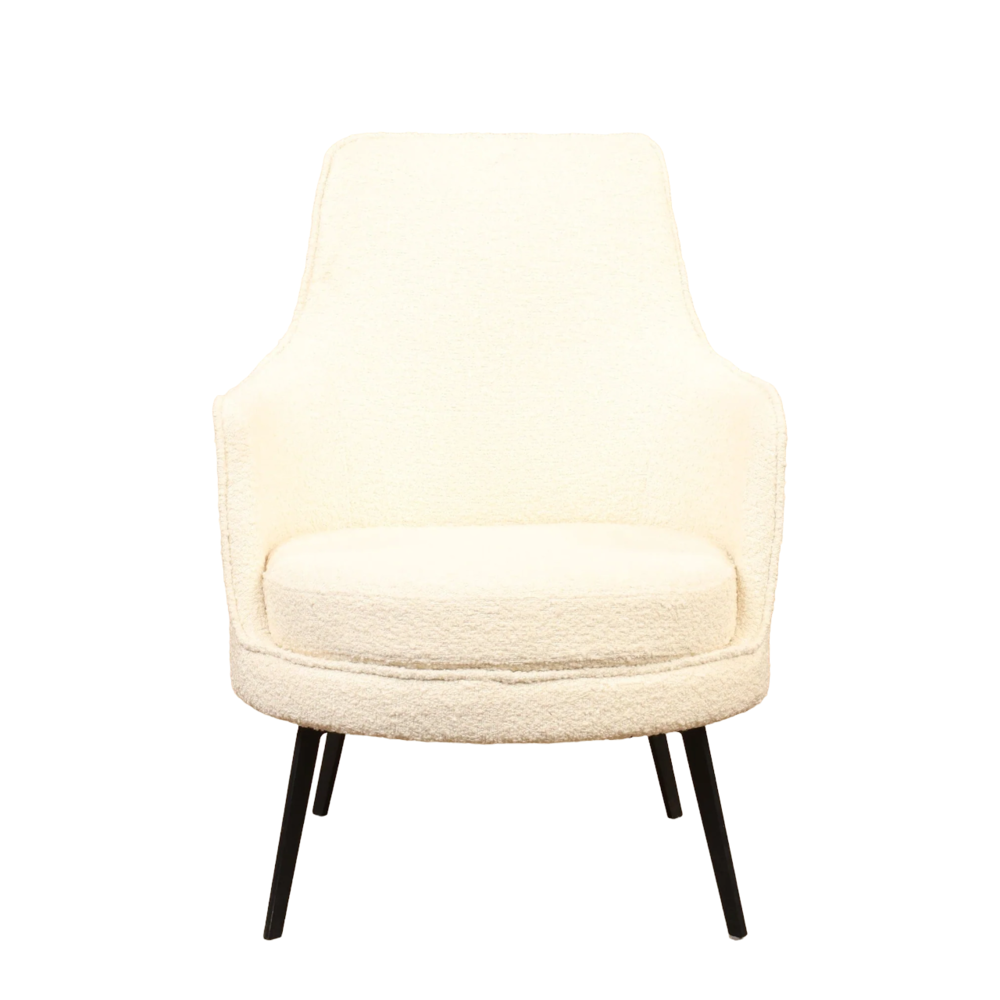 Bertita Accent Chair White | Compact Fabric Accent Chair White