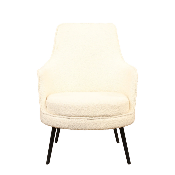 Bertita Accent Chair White | Compact Fabric Accent Chair White