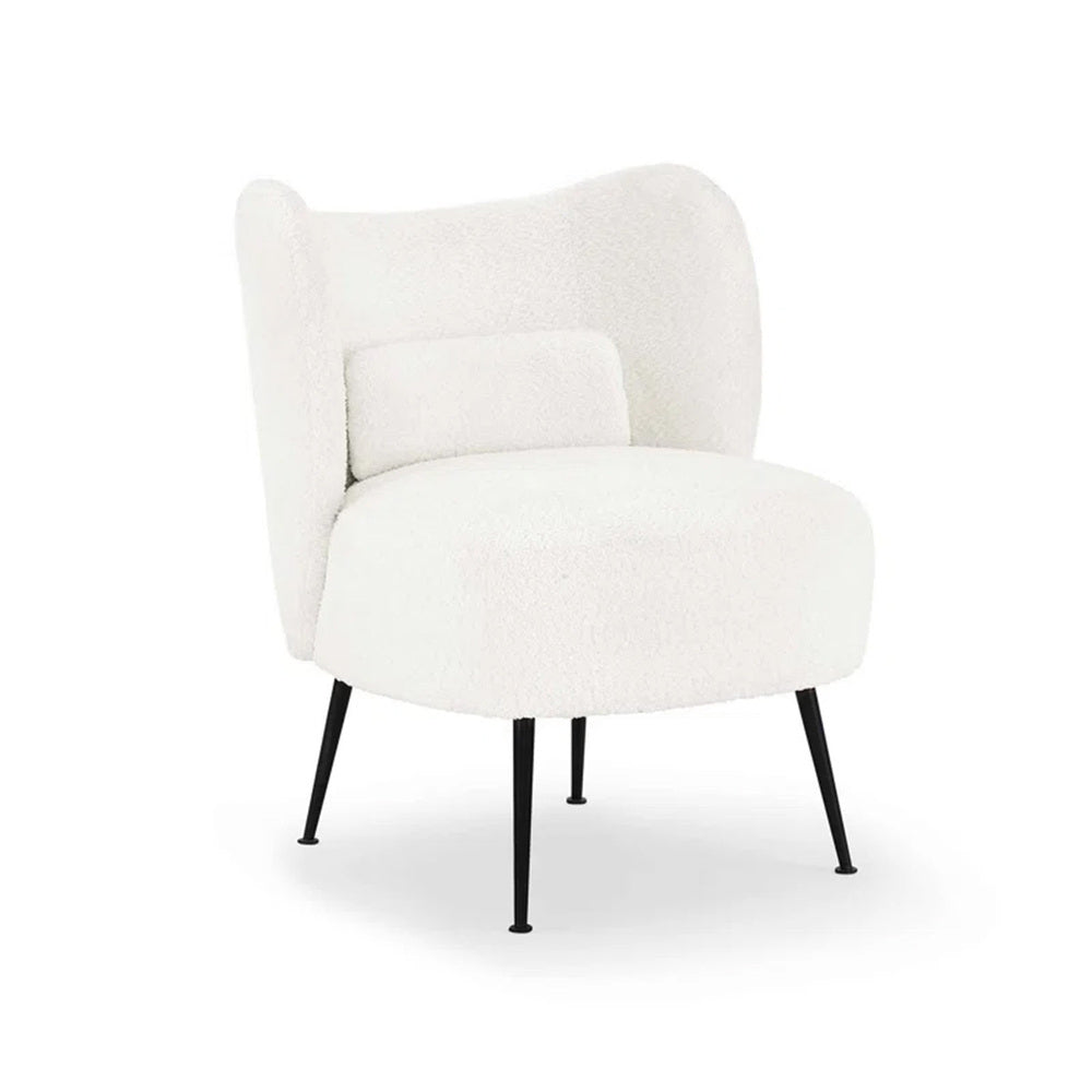 Collin Accent Chair White | Wooden Frame Accent Chair White