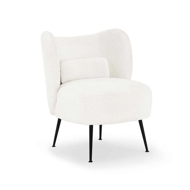 Collin Accent Chair White | Wooden Frame Accent Chair White