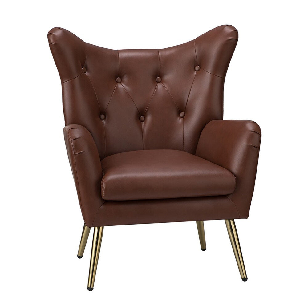 Hedley Accent Chair Brown | Classic Armchair Brown
