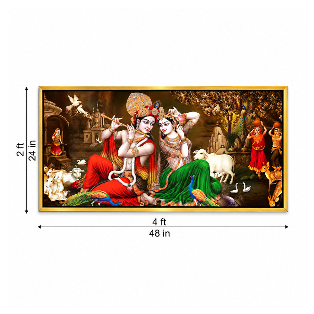 Classic Radha Krishna Premium Canvas Wall Painting