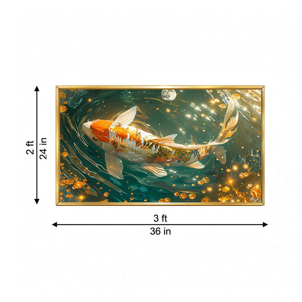 Koi Pond Canvas Wall Painting
