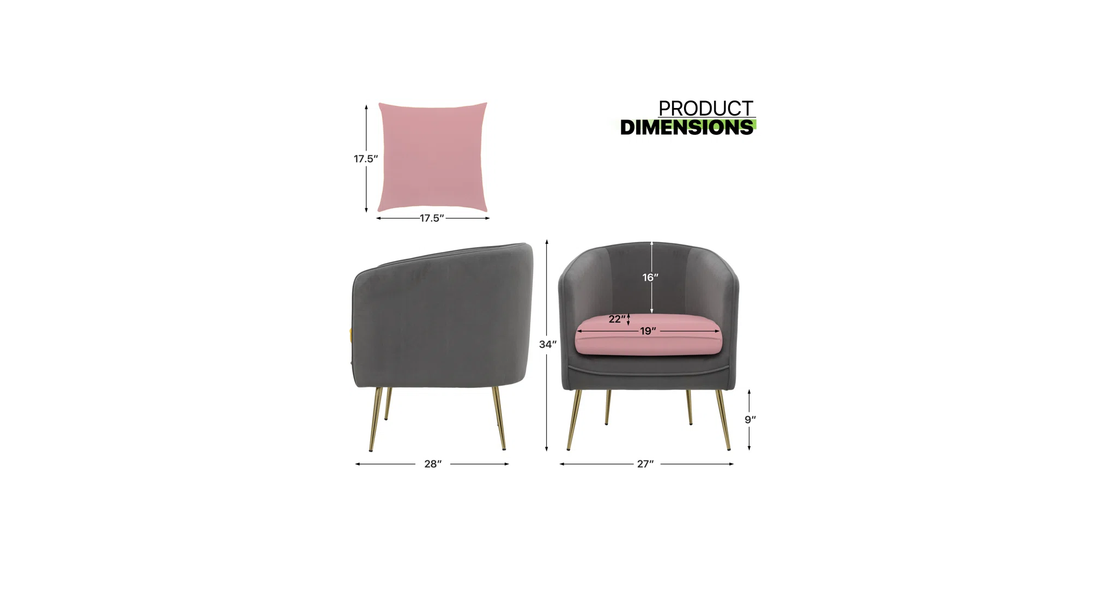 Lamb Accent Chair Grey Pink | Two Tone Accent Chair Grey Pink