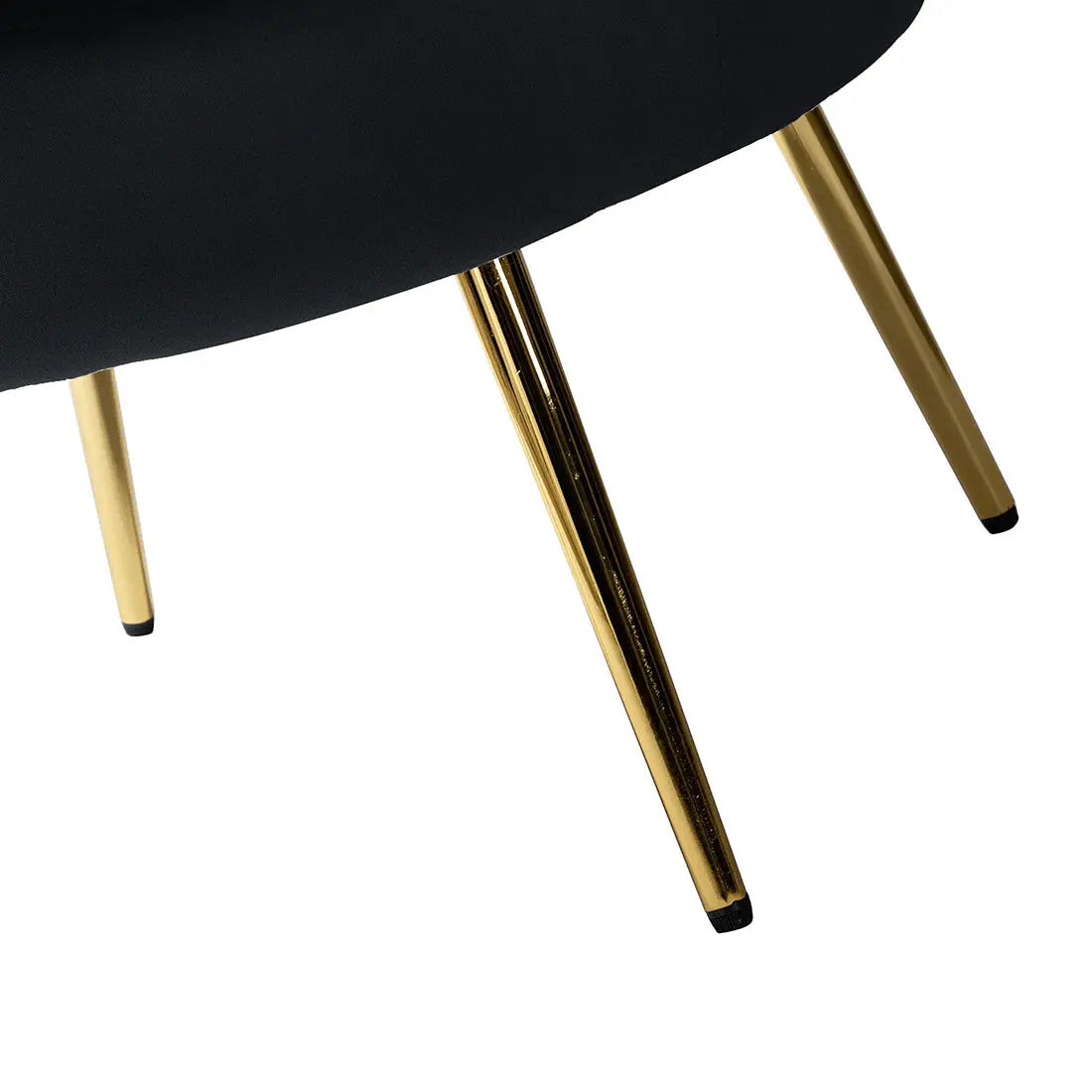 Shell Motif Accent Chair – Black
