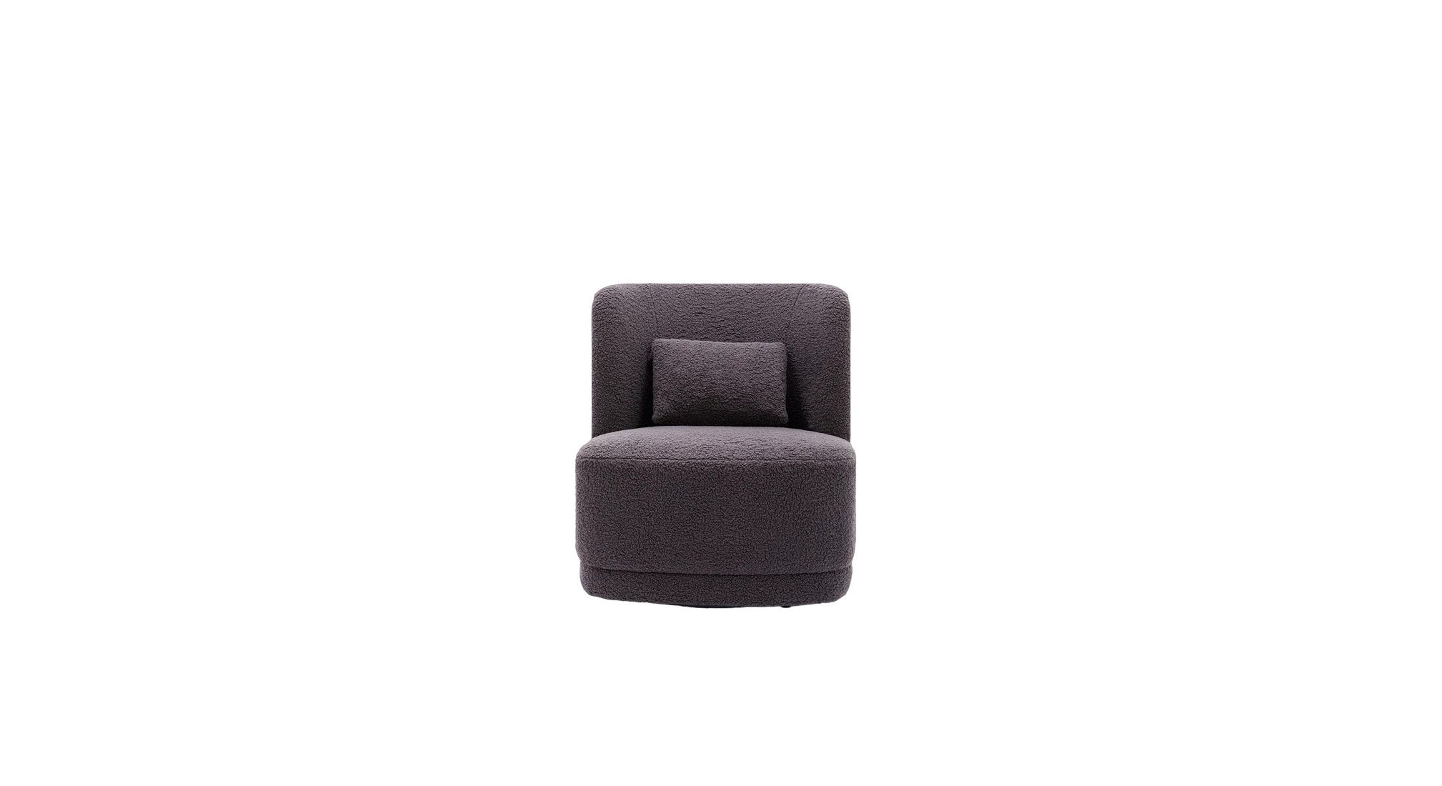 Deeda Barrel Chair Grey | Upholstered Barrel Accent Chair Cool Grey