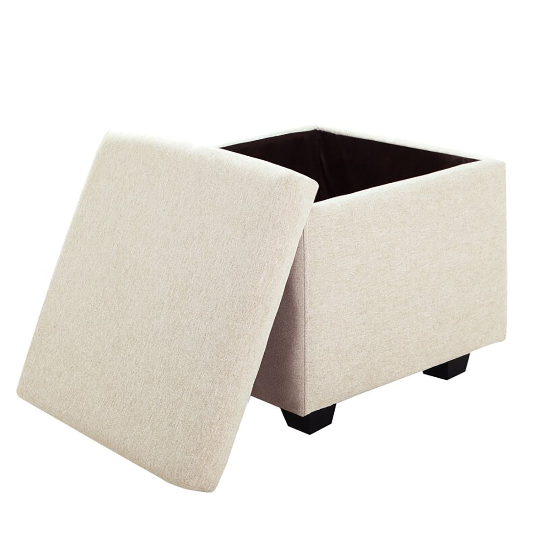 Square Stoage Ottoman With Storage White