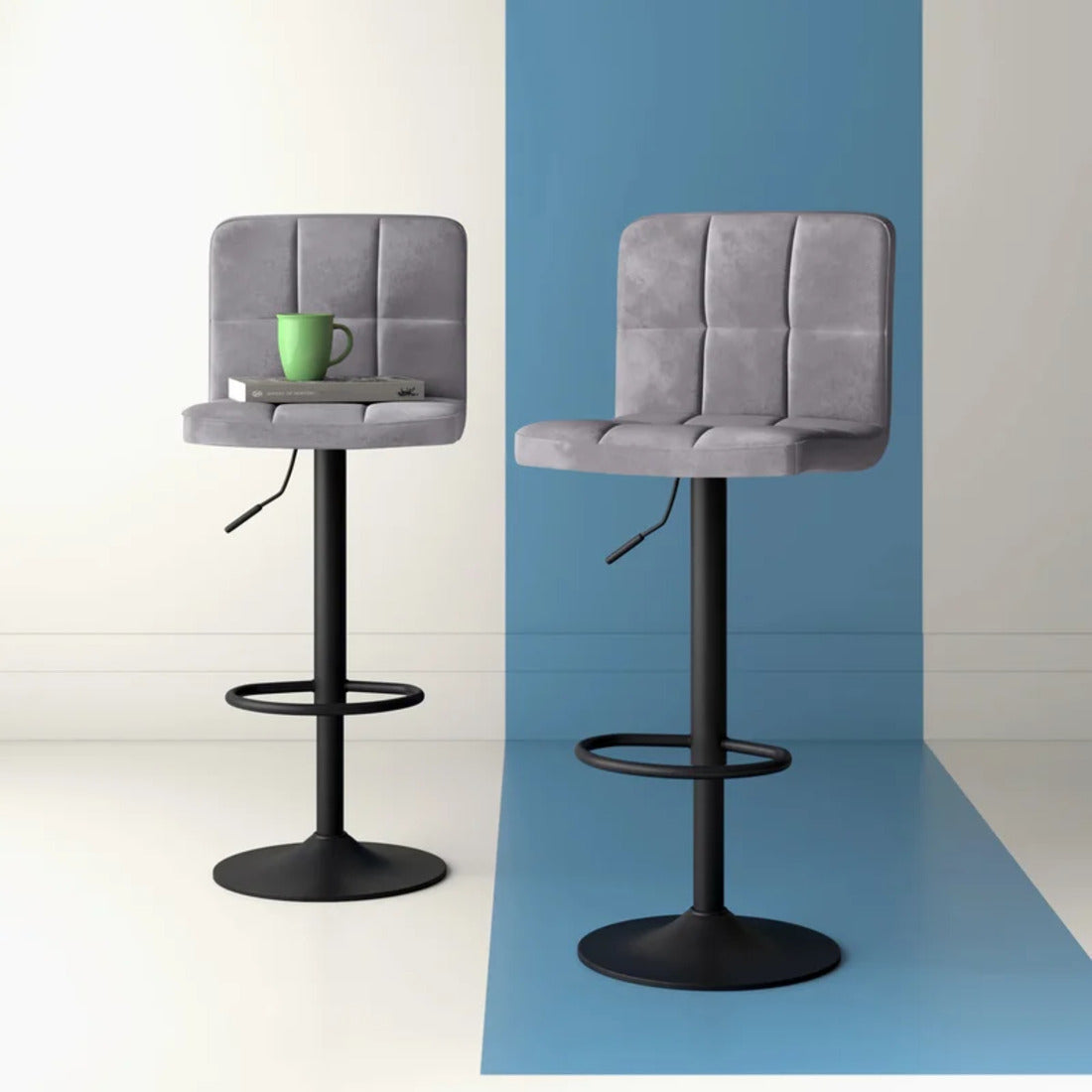 Neo Swiel Adjustable Bar Stool - Grey