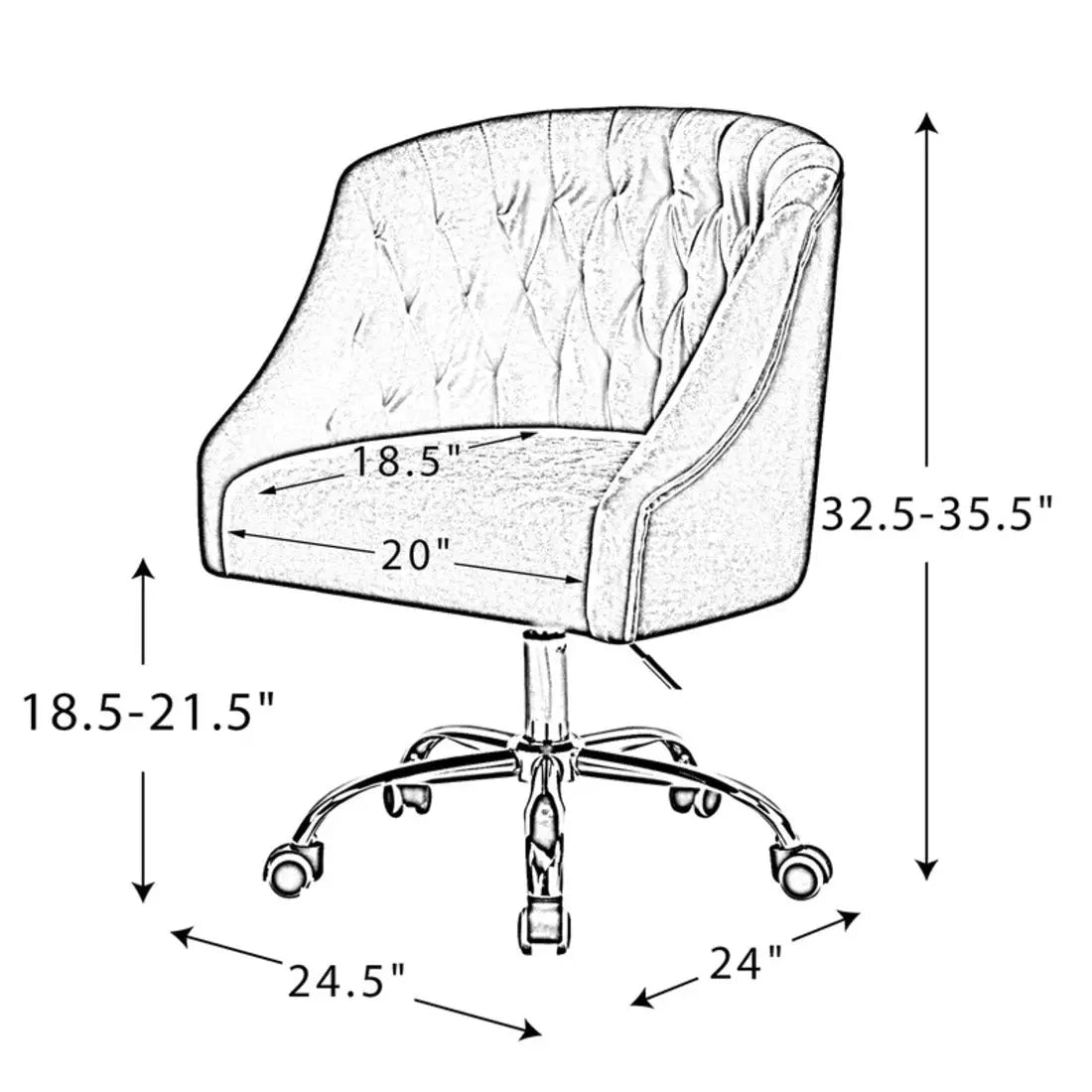 Clemence Modern Task Chair – Black