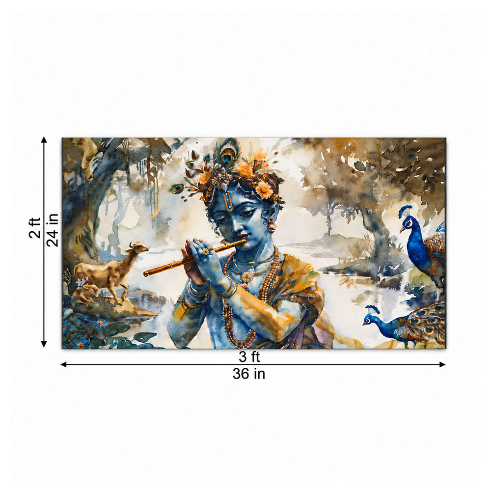 Radha Krishna Hindu God Canvas Wall Painting