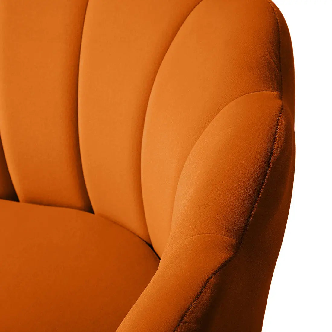 Shell Motif Accent Chair – Orange