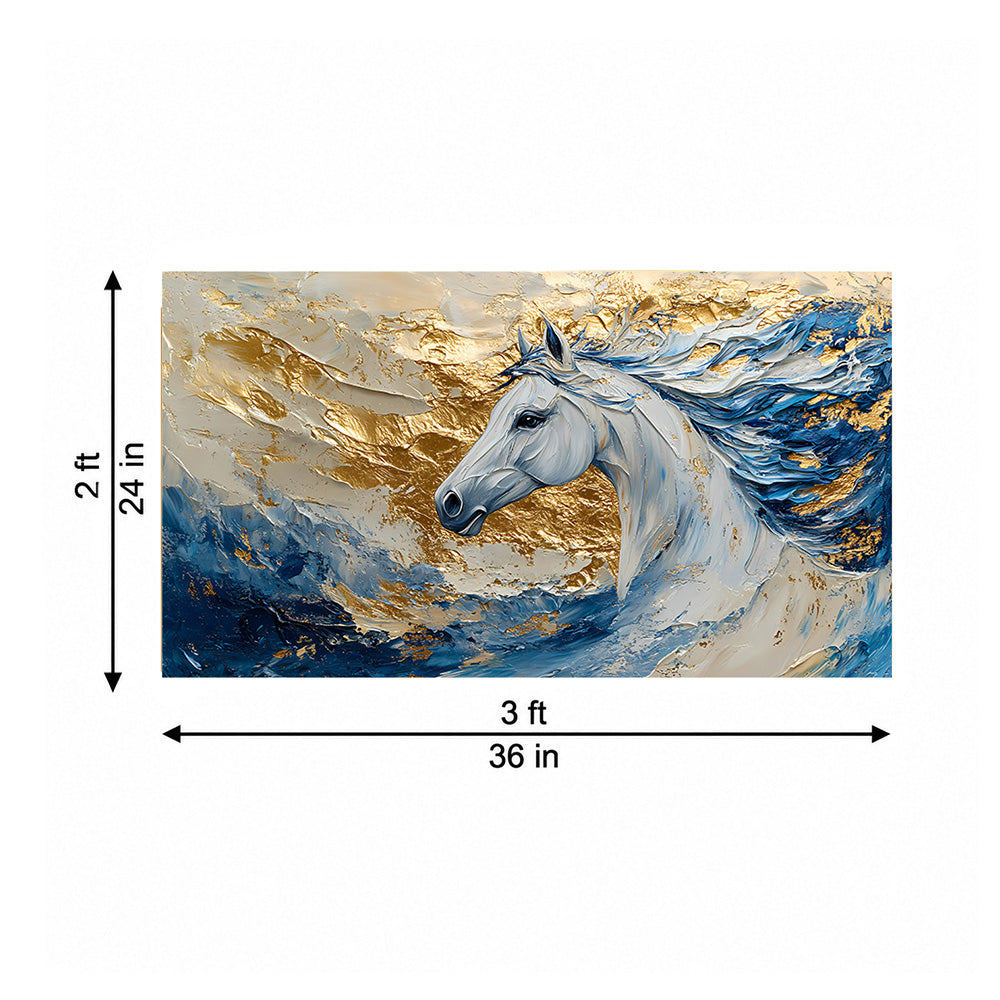 Majestic White Horse Canvas Wall Painting