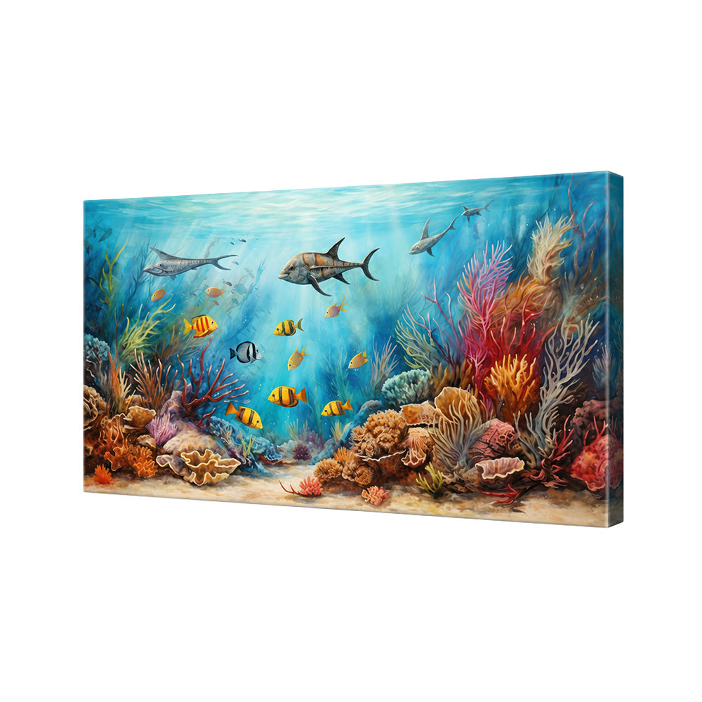 Coral Reef Underwater Canvas Wall Painting
