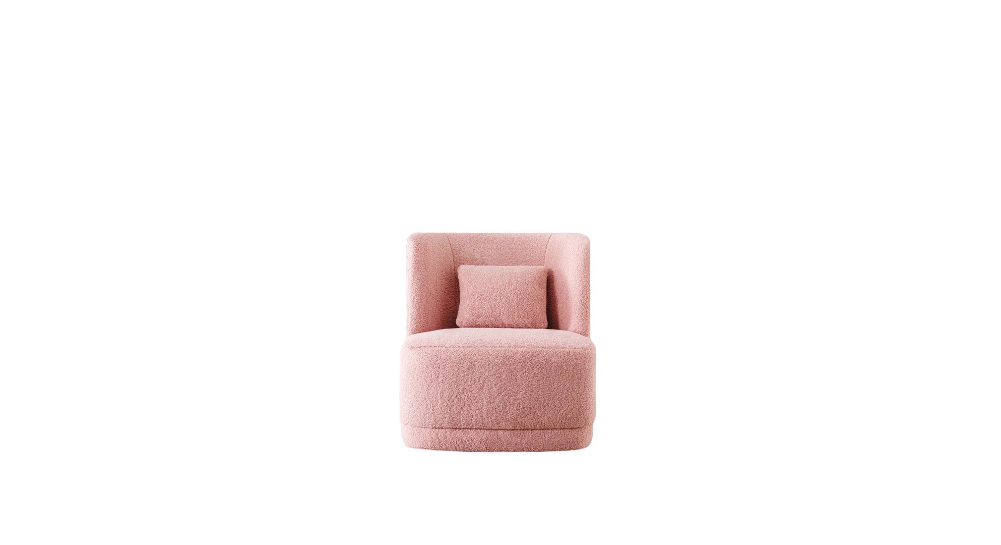 Deeda Barrel Chair Pink | Upholstered Barrel Accent Chair Blush Pink