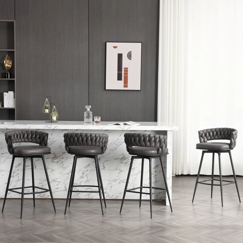 Presley Bar Stool - Charcoal Grey
