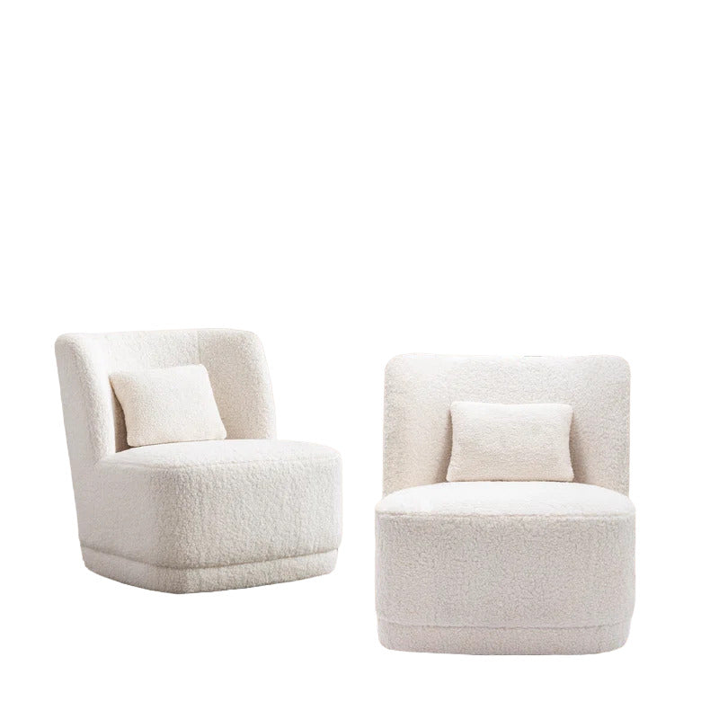 Deeda Barrel Chair Beige | Upholstered Barrel Accent Chair Neutral Beige