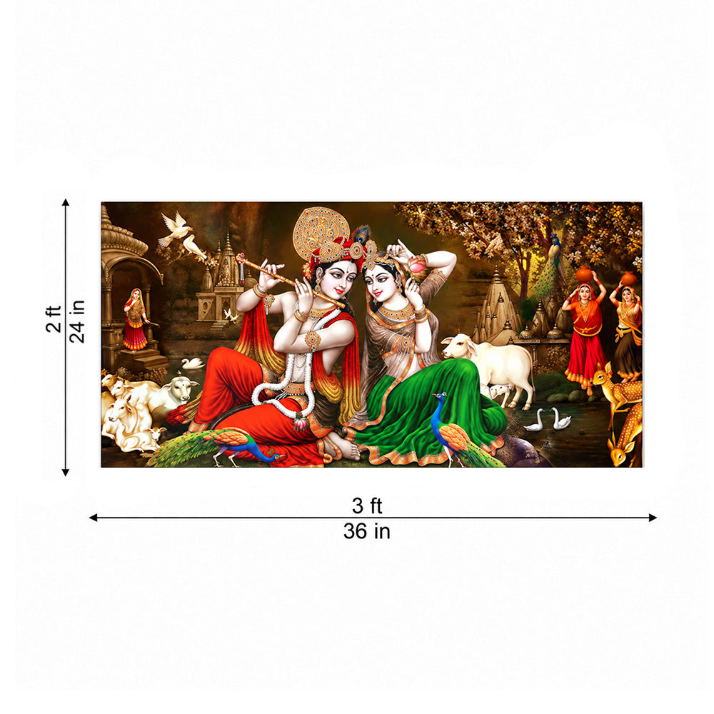 Classic Radha Krishna Premium Canvas Wall Painting
