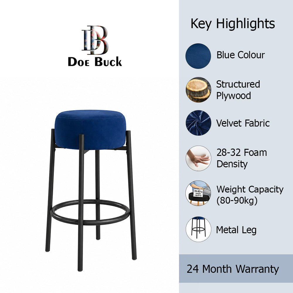 Doe Buck Barford Bar Stool|Blue