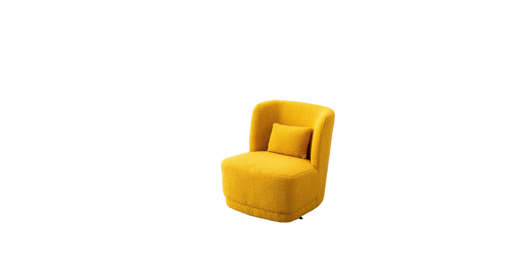 Deeda Barrel Chair Yellow | Upholstered Barrel Accent Chair Sun Yellow