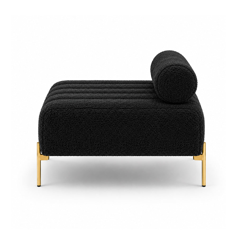 Doe Buck crest bench With Golden Legs|Black