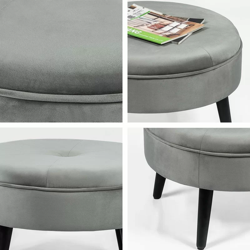 Micky Ottoman In Grey