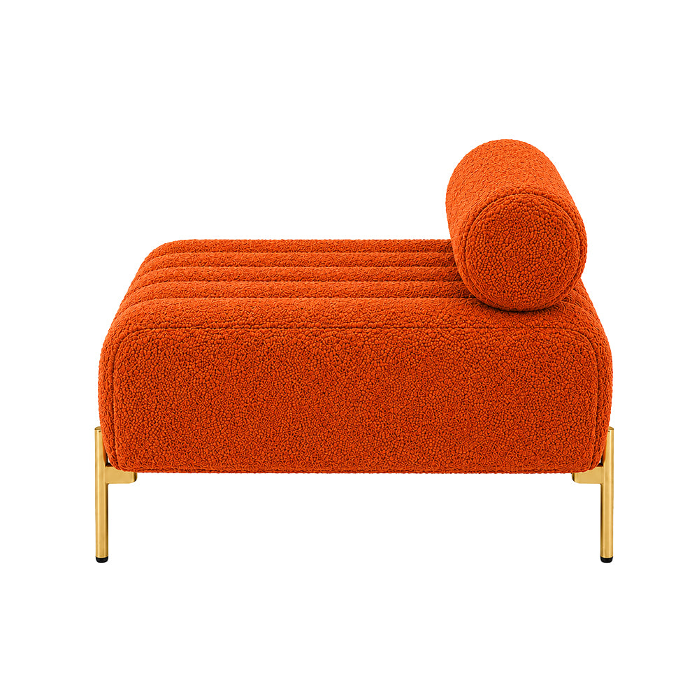 Doe Buck crest bench With Golden Legs|Orange
