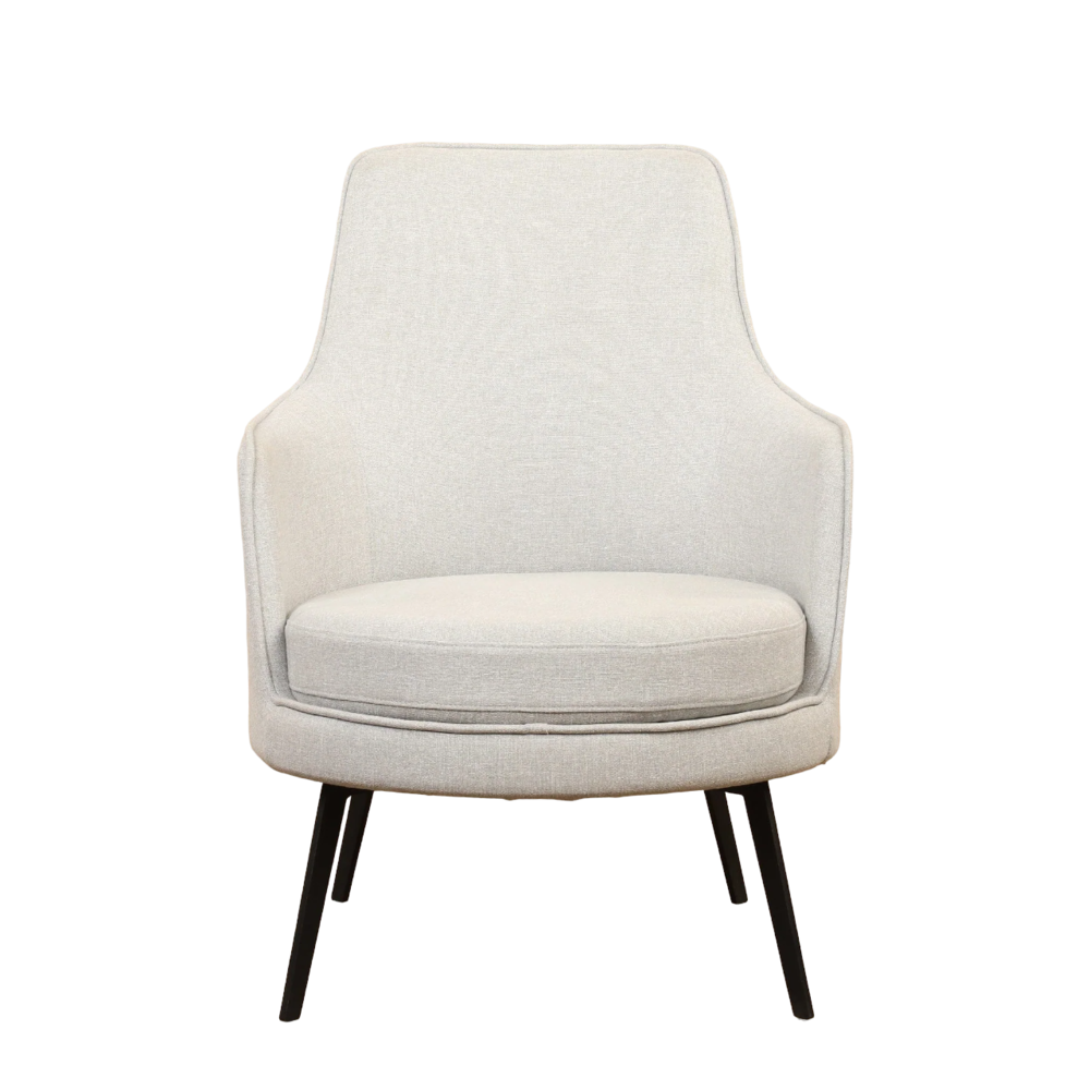 Bertita Accent Chair Grey | Compact Fabric Accent Chair Grey