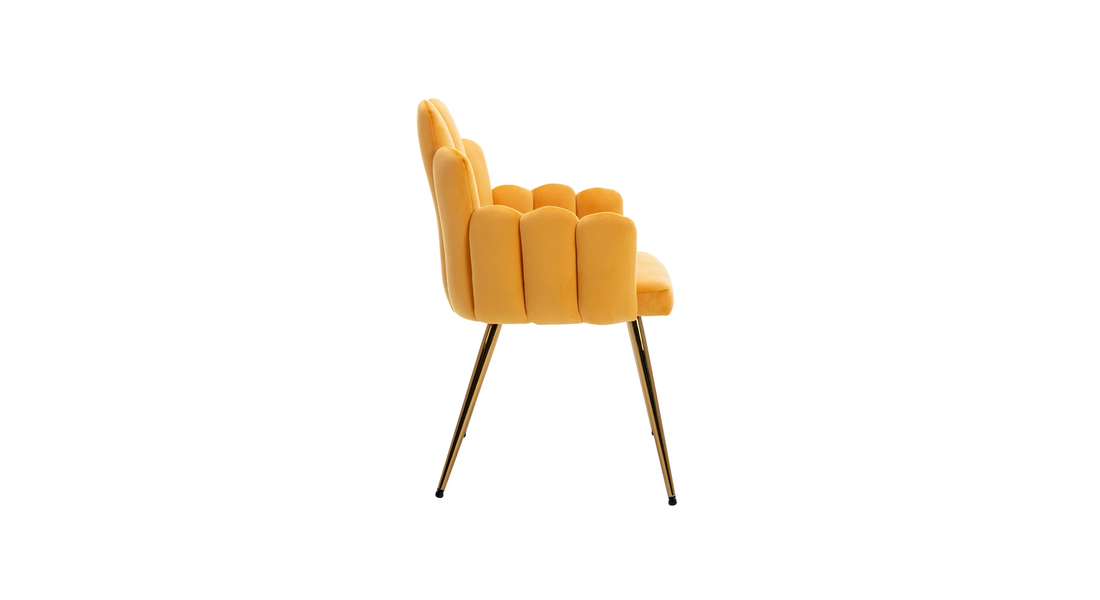 Trent Accent Chair Yellow | Modern Fabric Accent Chair Golden Yellow