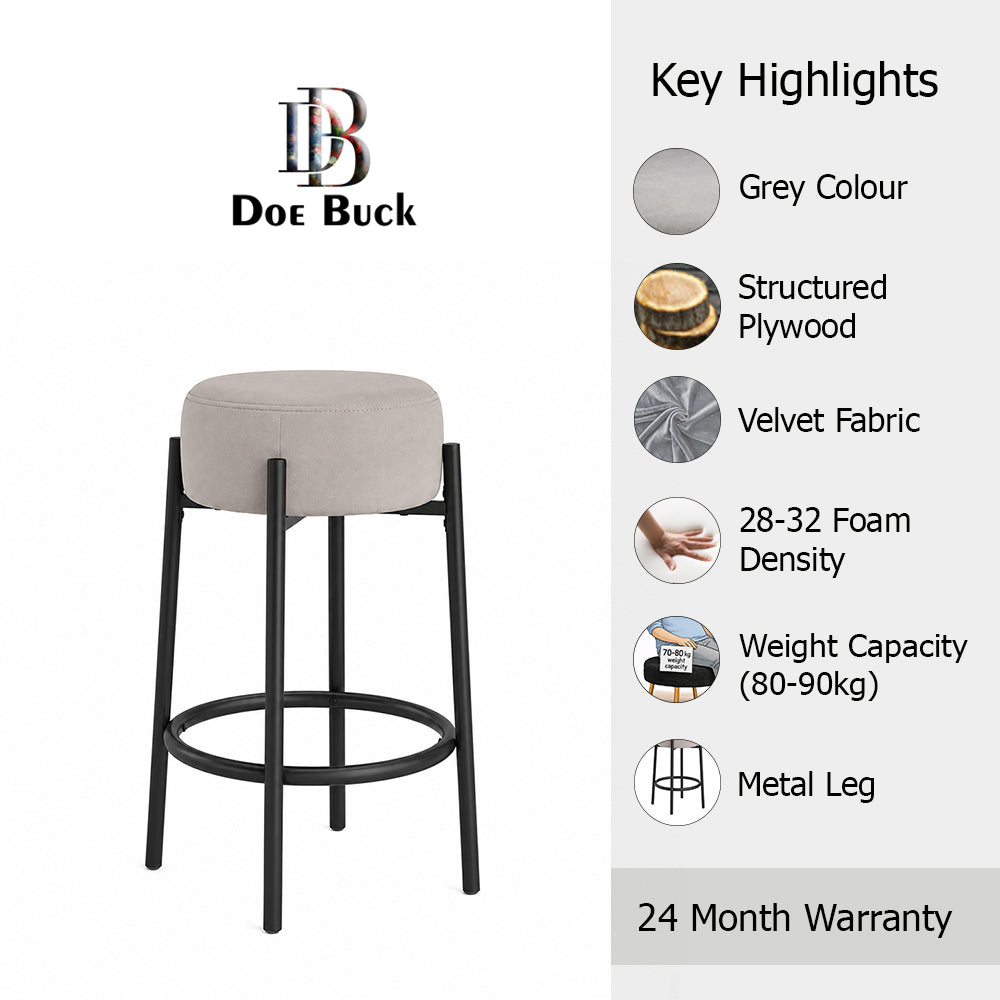 Doe Buck Barford Bar Stool|Grey