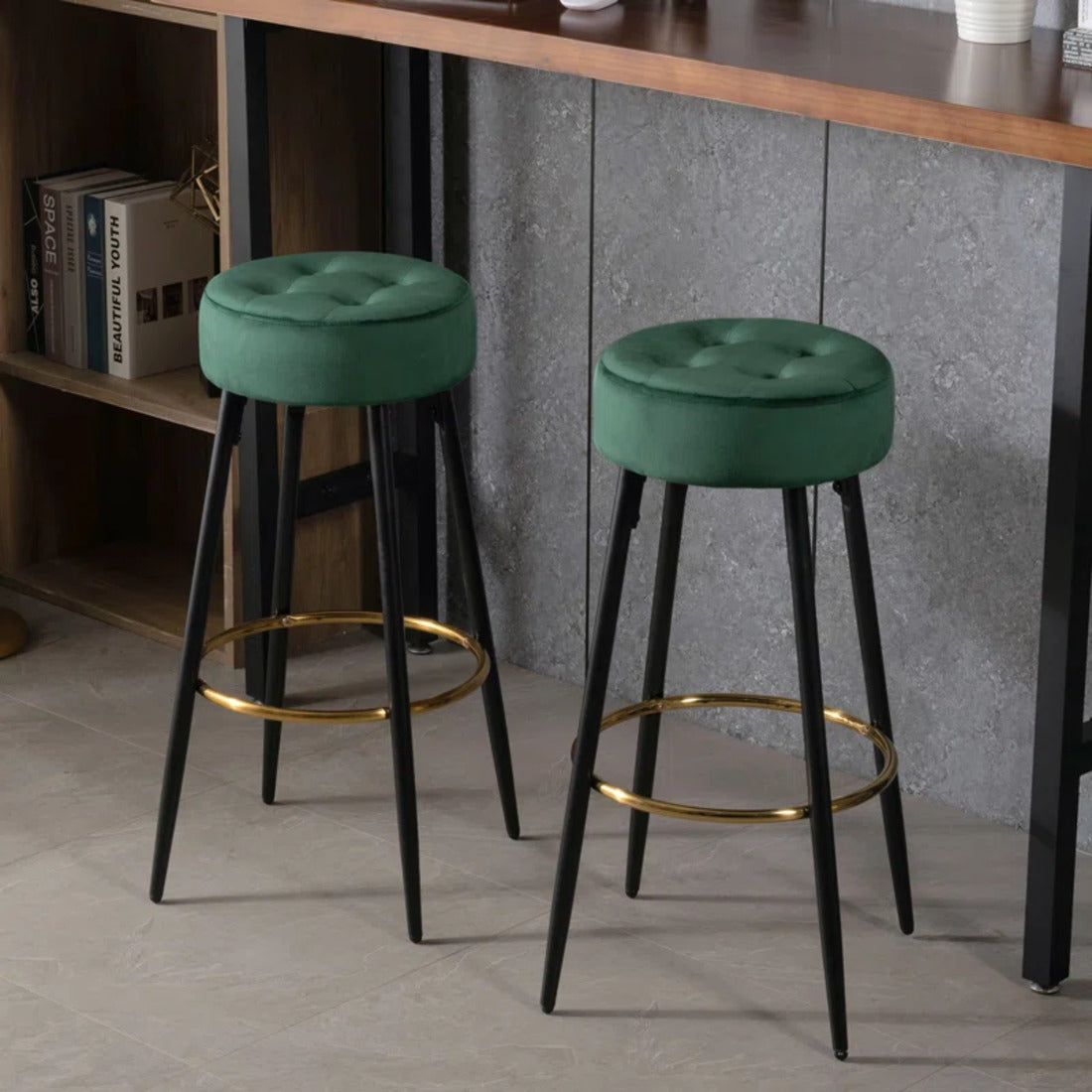Ceazar Counter Stool - Green