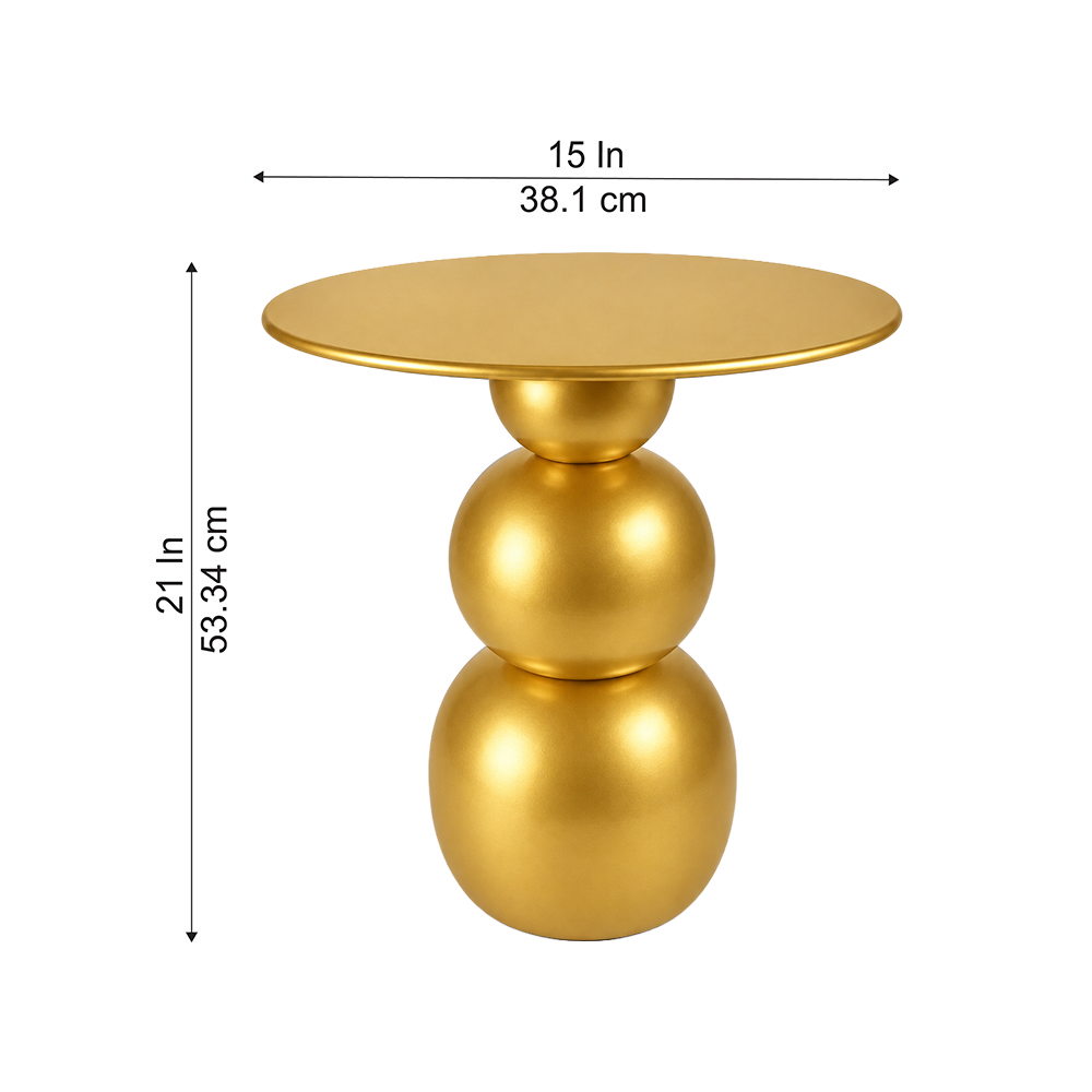 Modern Sculptural Side Table with Round Top
