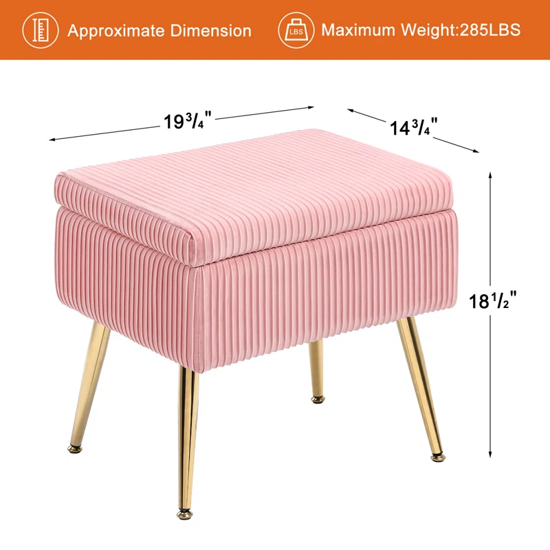 Zim Ottoman In Pink