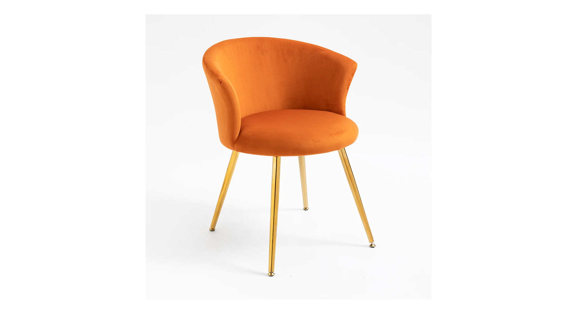 Marwood Accent Chair Orange | Modern Wooden Accent Chair Burnt Orange