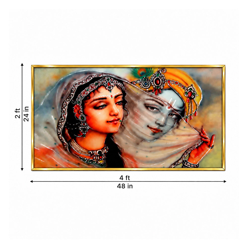 Radha Krishna & Mirabai Eternal Love Canvas Wall Painting