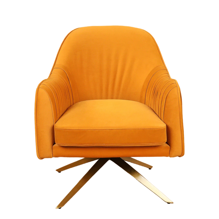 Gladden Revolving Accent Chair Mustard | Swivel Accent Chair Mustard Yellow