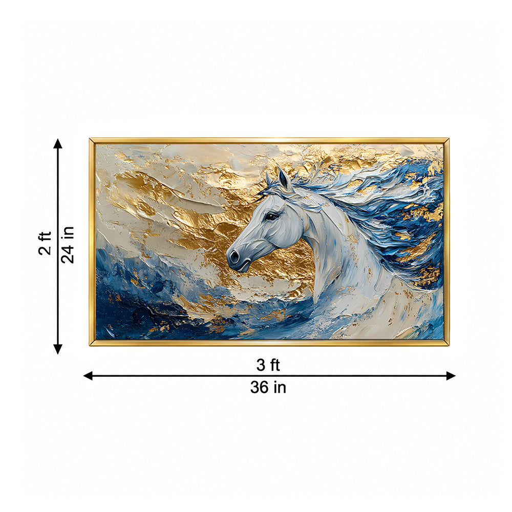 Majestic White Horse Canvas Wall Painting