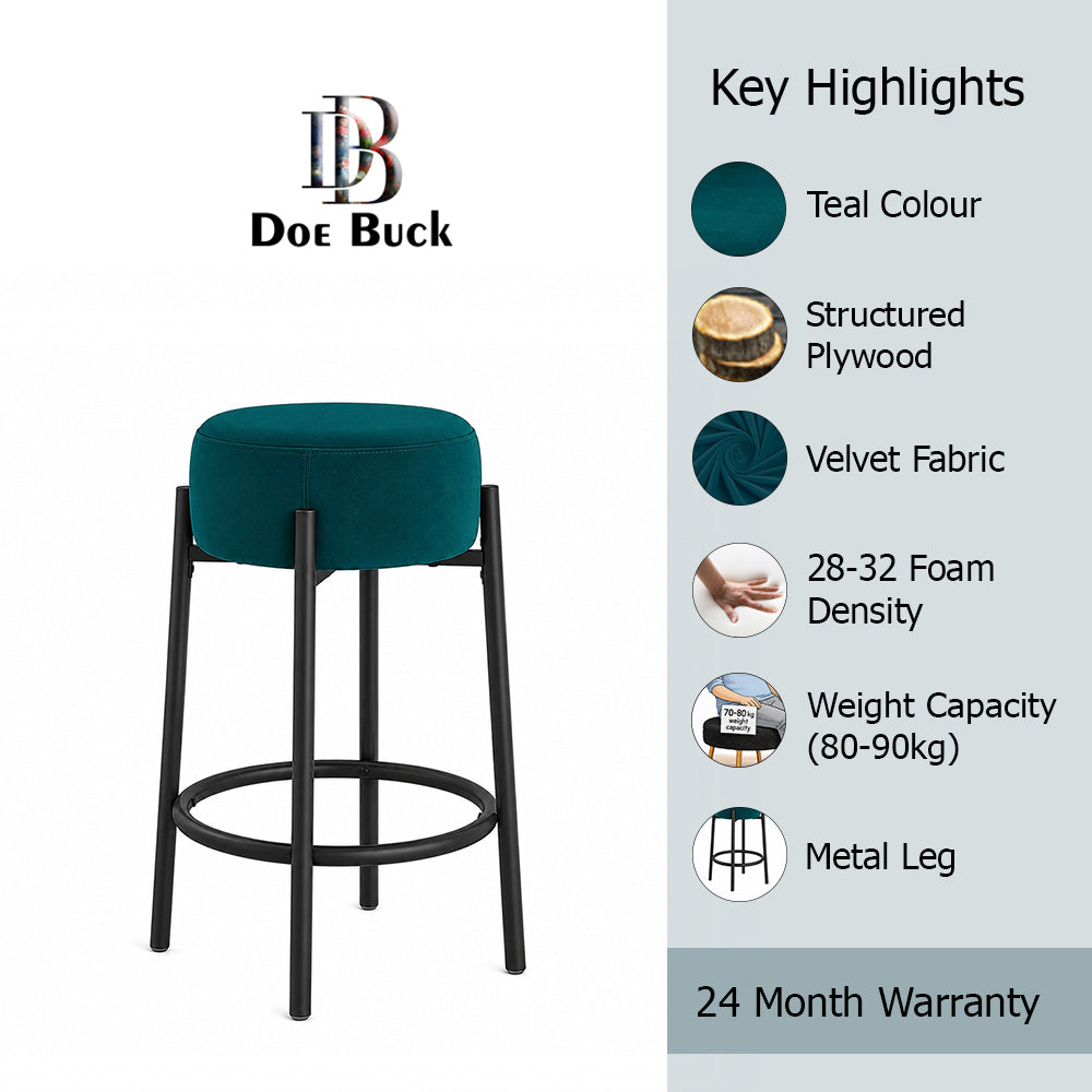 Doe Buck Barford Bar Stool|Teal