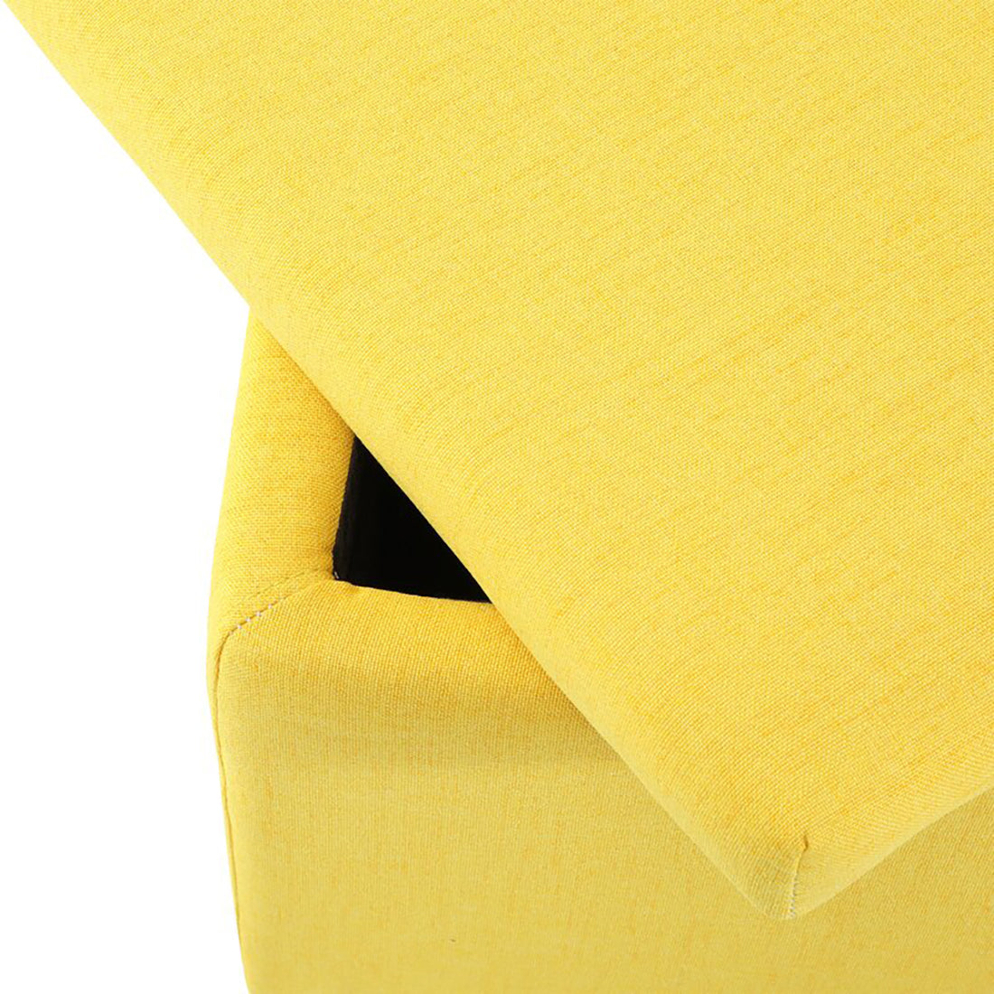 Square Stoage Ottoman With Storage Yellow