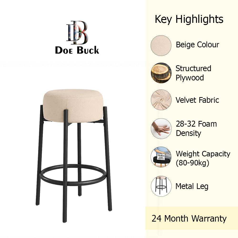 Doe Buck Barford Bar Stool|Beige