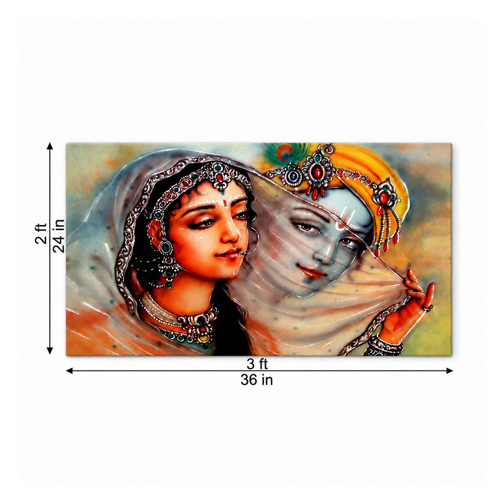 Radha Krishna & Mirabai Eternal Love Canvas Wall Painting