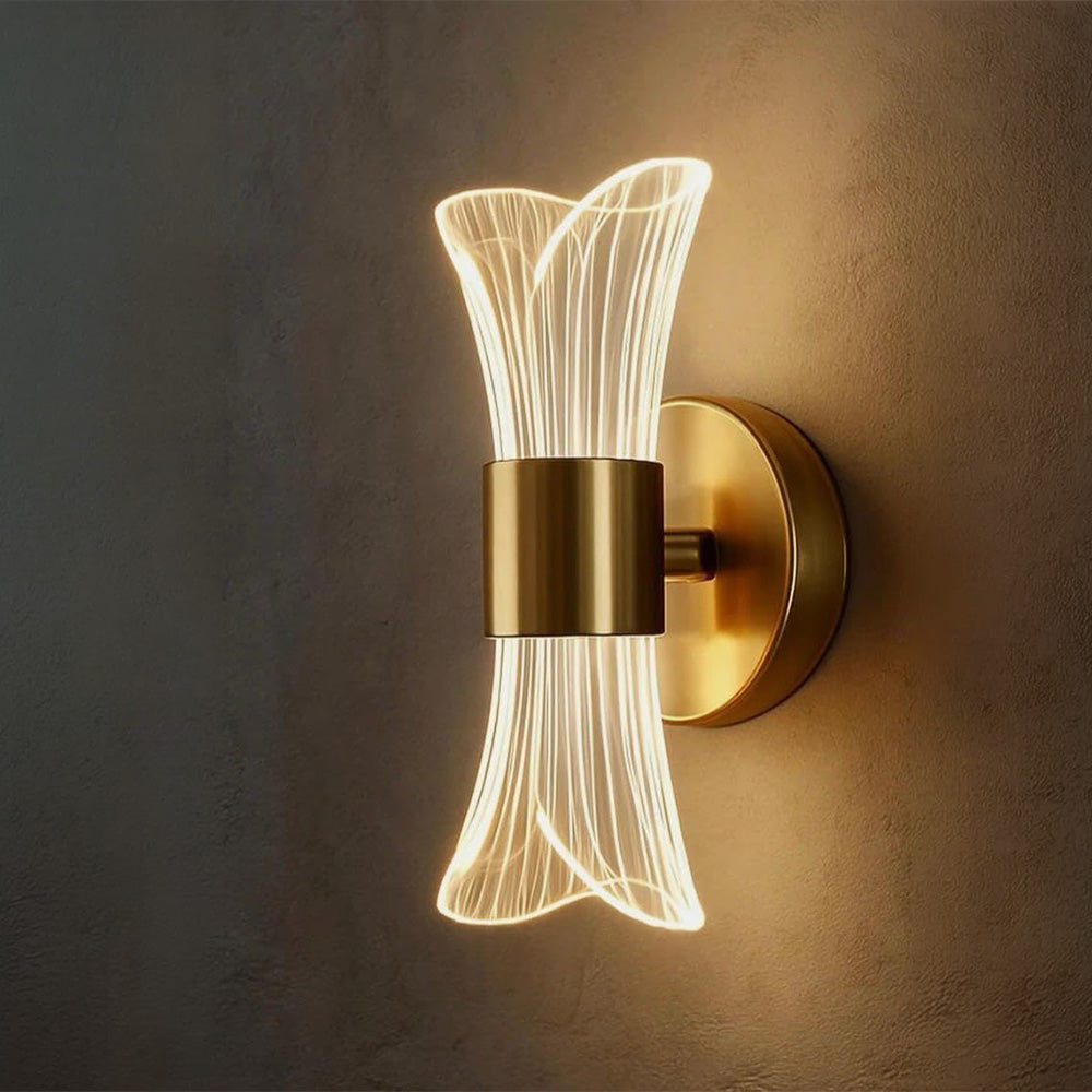 Art Deco Hourglass Crystal Wall Sconce
