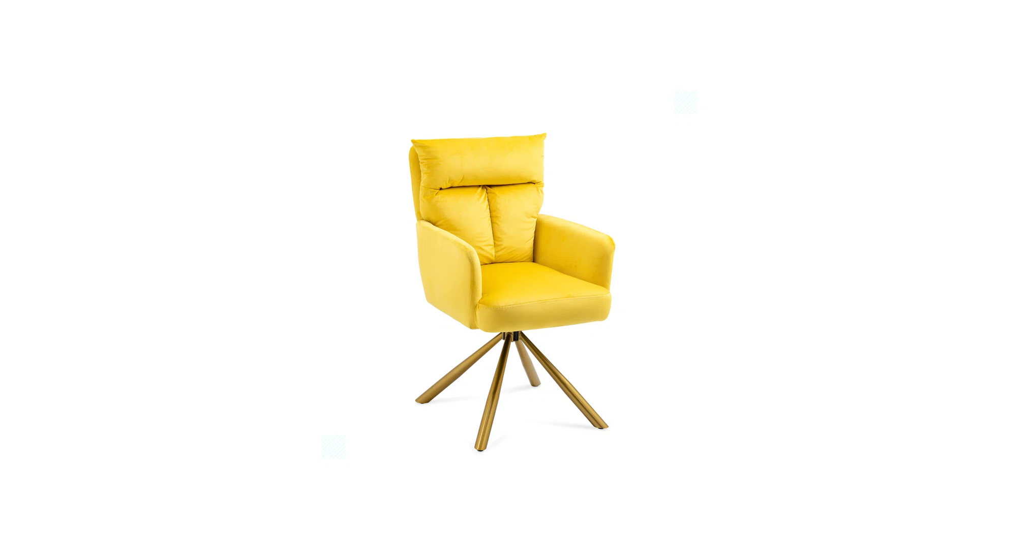 Gerlec Swivel Chair Yellow | Modern Swivel Lounge Chair Sun Yellow
